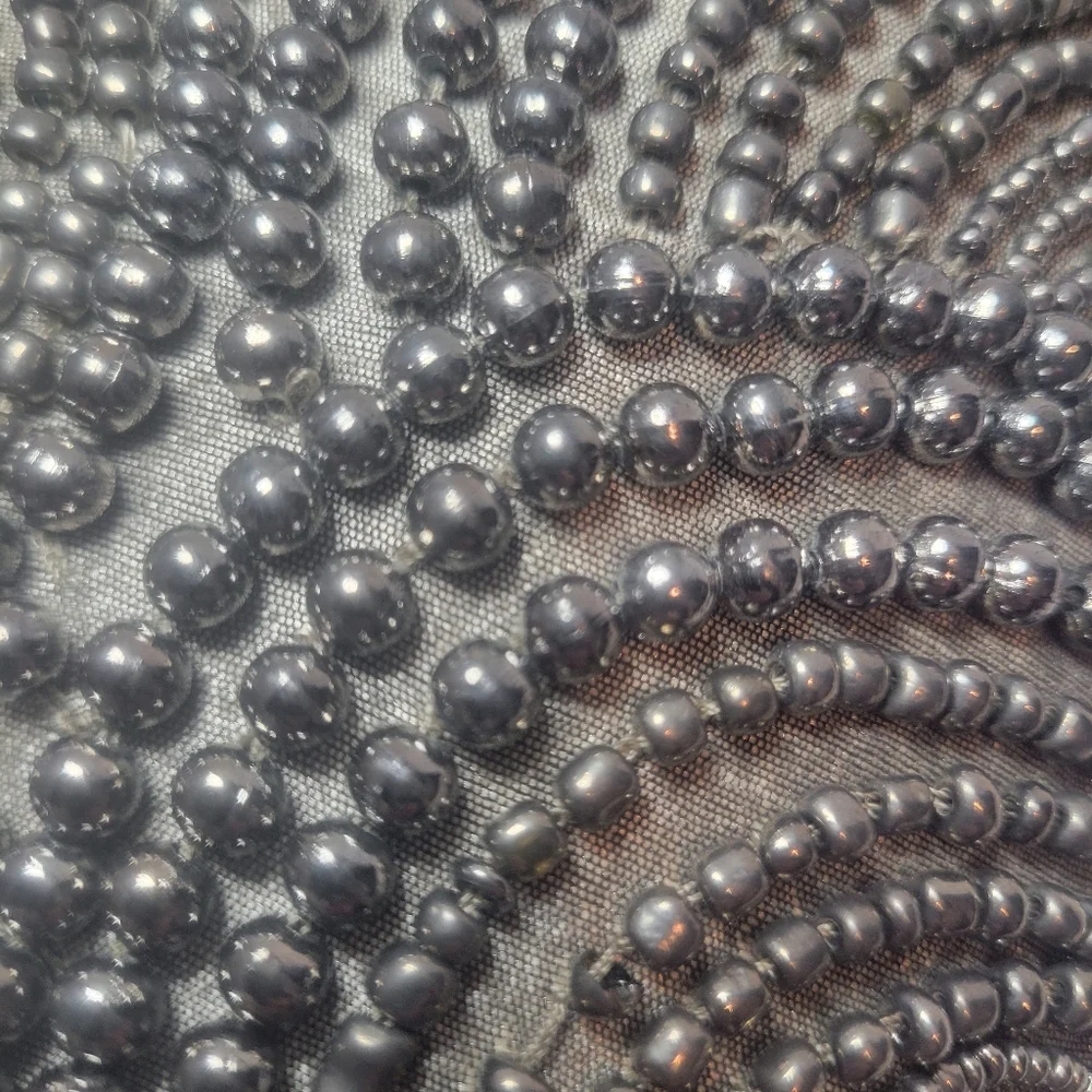 New Rare Donna Karan Metallic Beaded Accent Pillow Hard To Find